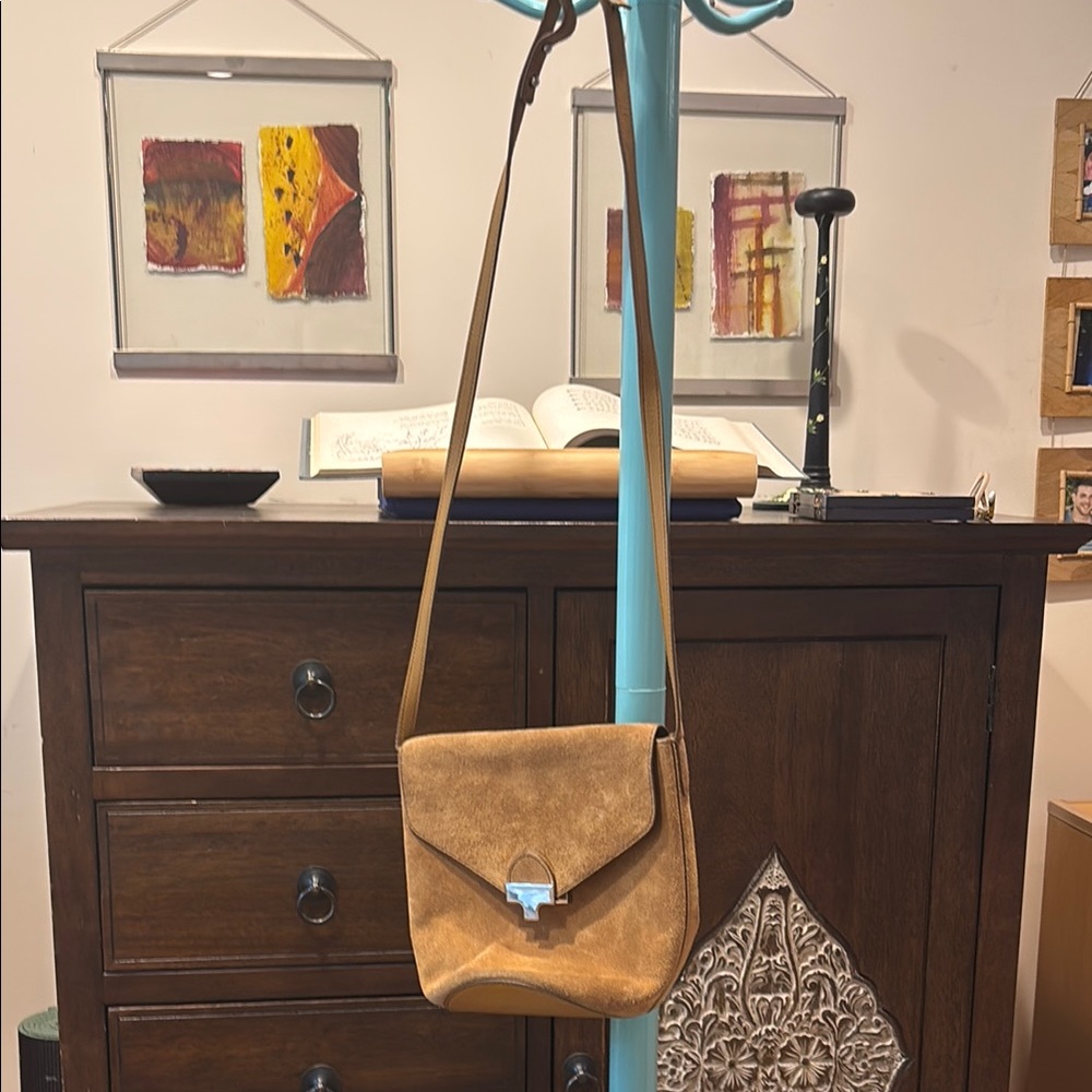 Loeffler Randall Elegant Brown Suede Shoulder Bag - Picture 6 of 6